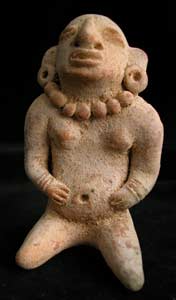 Mayan Sculpture of a Seated Woman, 6th Century CE - 9th Century CE
