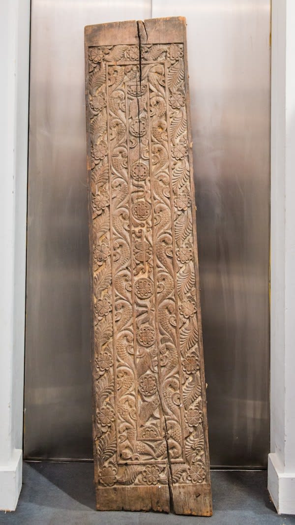 Islamic rectangular carved wooden panel