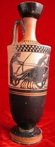 Attic Black-Figure Lekythos, 5 Century BCE