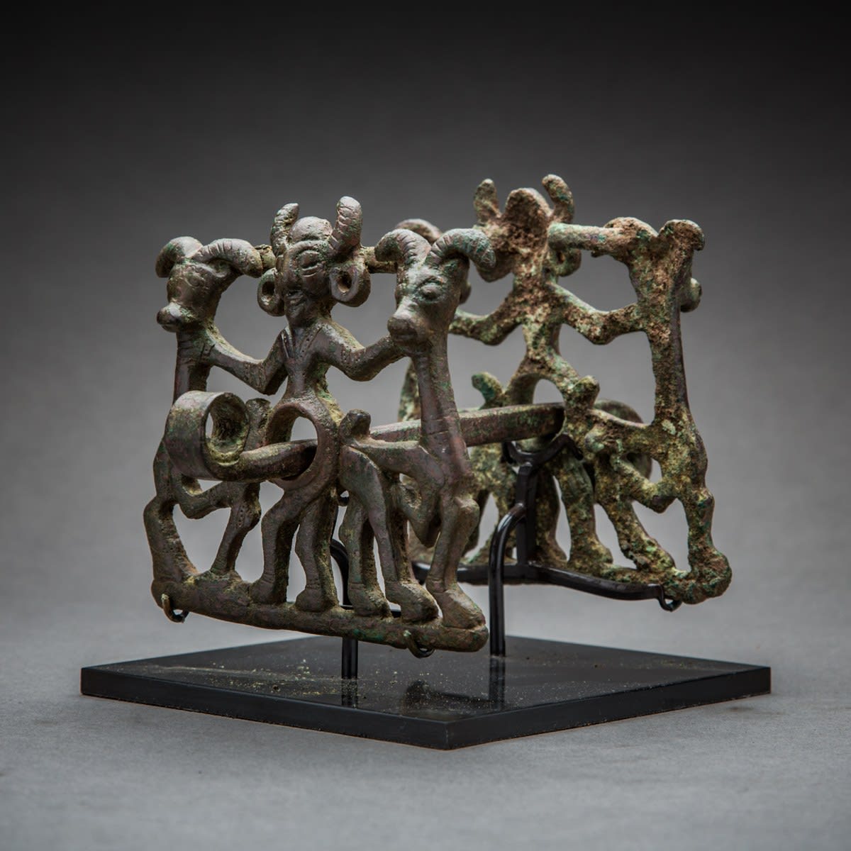 Master of the Beasts Luristan Bronze Horse Bit, 800 BCE - 600 BCE