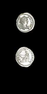 Silver Denarius of Emperor Caracalla, 200 CE - 210 CE