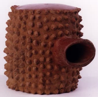 Colima Cylindrical Vessel with Spikes, 100 BCE - 250 CE