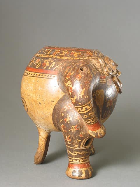 Guanacaste-Nicoya Tlaloc Effigy Tripod Vessel, 500 CE - 1000 CE