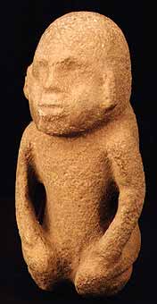 Mayan Sculpture of a Seated Dwarf, 200 BCE - 300 CE