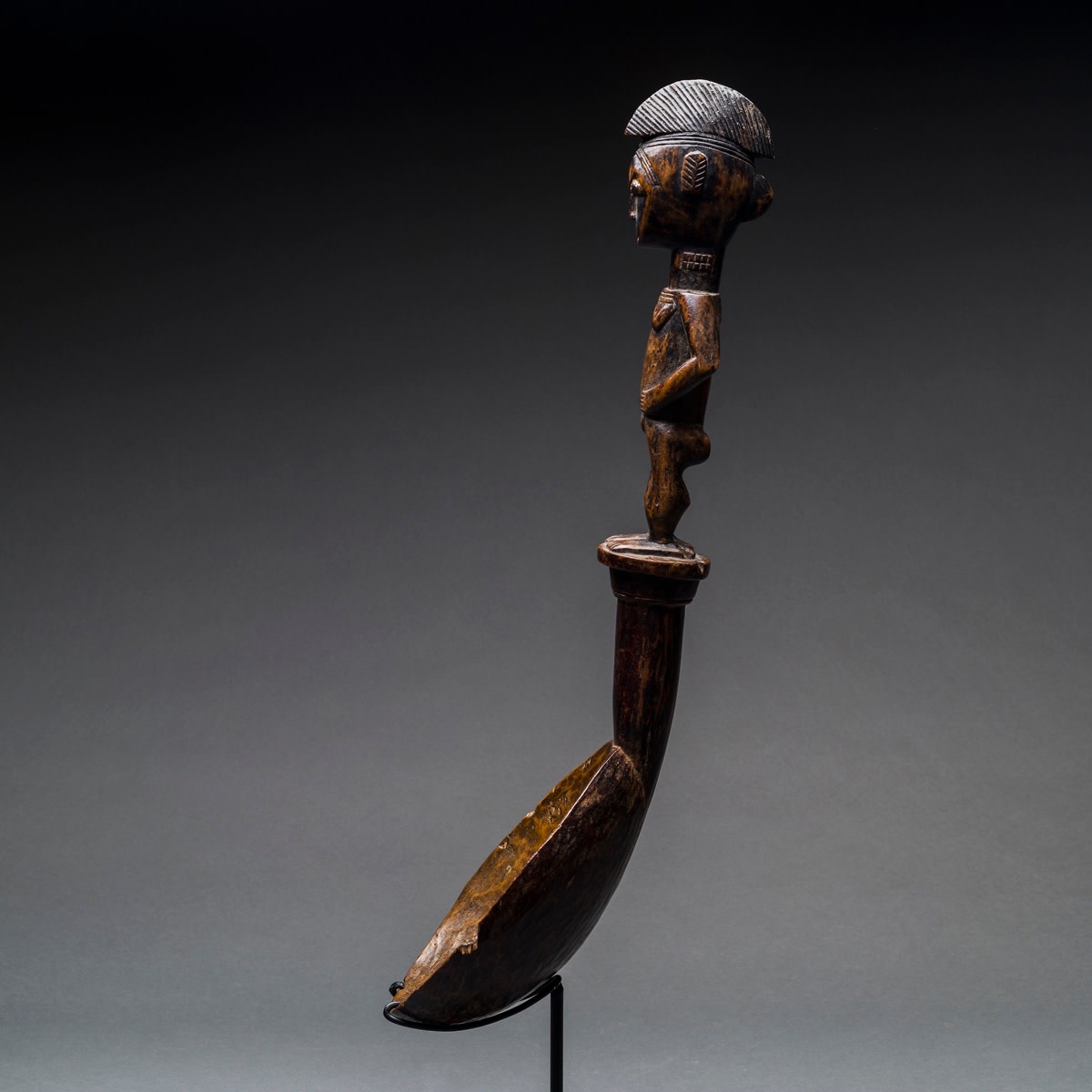 Senufo Wooden Spoon with a Handle in the Form of a Woman, 20th Century CE