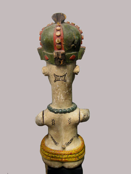 Ibibio Polychrome Sculpture of a Seated Woman (perhaps Queen Victoria), 20th Century CE