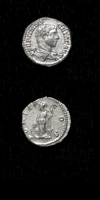 Silver Denarius of Geta Struck While Caesar, 202 CE - 209 CE