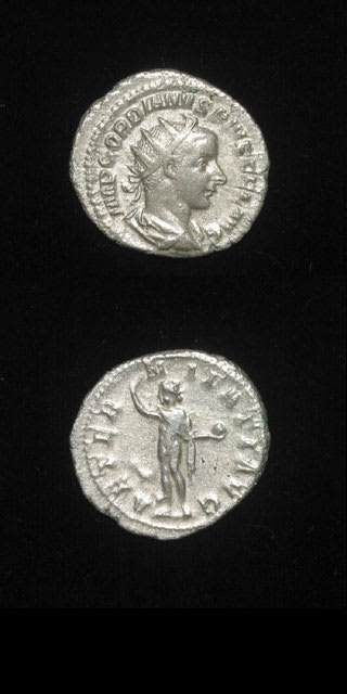 Silver Antoninianus of Emperor Gordian III, 240 CE - 244 CE