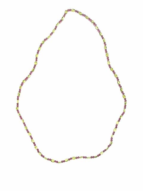 Peridot And Garnet Bead Necklace