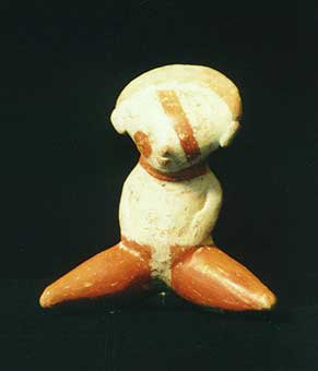 Chinesco Style (Type C) Nayarit Terracotta Seated Figure, 300 BCE - 300 CE
