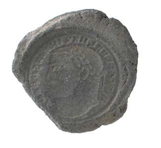 Roman Coin Mold Depicting Emperor Galerius, 250 CE - 350 CE