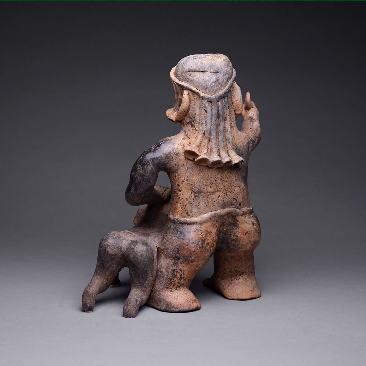 Ameca-Ezatlán Style Jalisco Terracotta Sculpture of a Warrior and Captive, 300 BCE - 300 CE