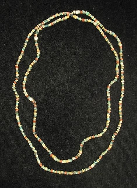 Necklace Of Antique Faience Beads, 1650 BCE - 1085 BCE