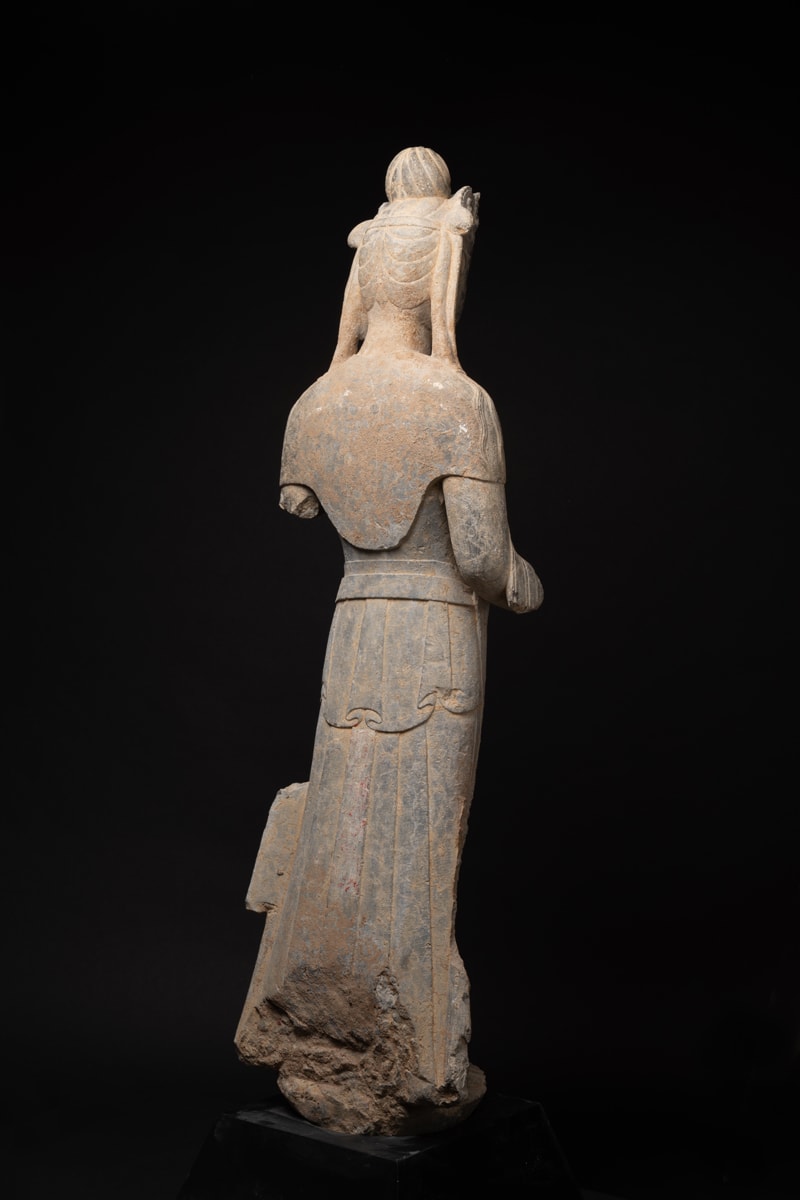 Northern Qi Stone Standing Bodhisattva, 550 CE - 577 CE