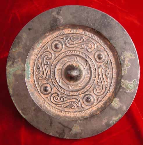 Han Silver-Plated Bronze Mirror, 206 BCE - 220 CE