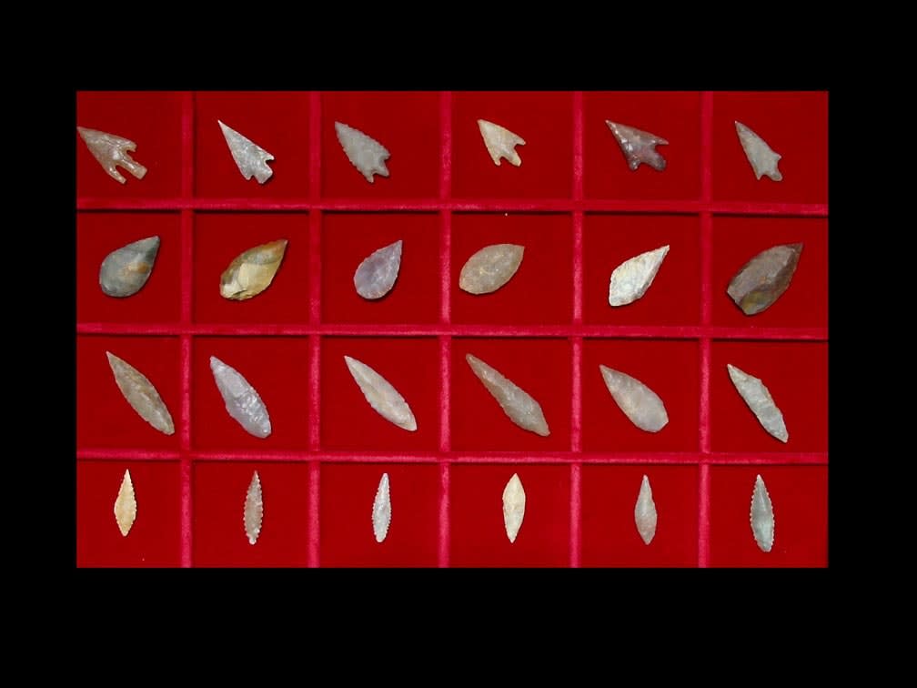 Set of Twenty-Four Neolithic Flint Arrowheads, 6000 BCE - 4000 BCE
