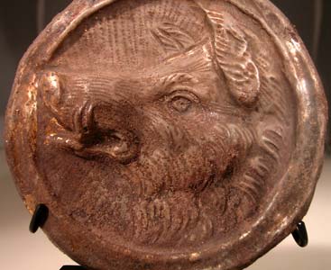 Gilt Silver Roundel of a Boar, 300 BCE - 100 CE