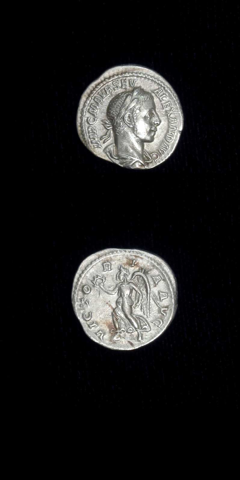 Silver Denarius of Emperor Severus Alexander, 222 CE - 228 CE