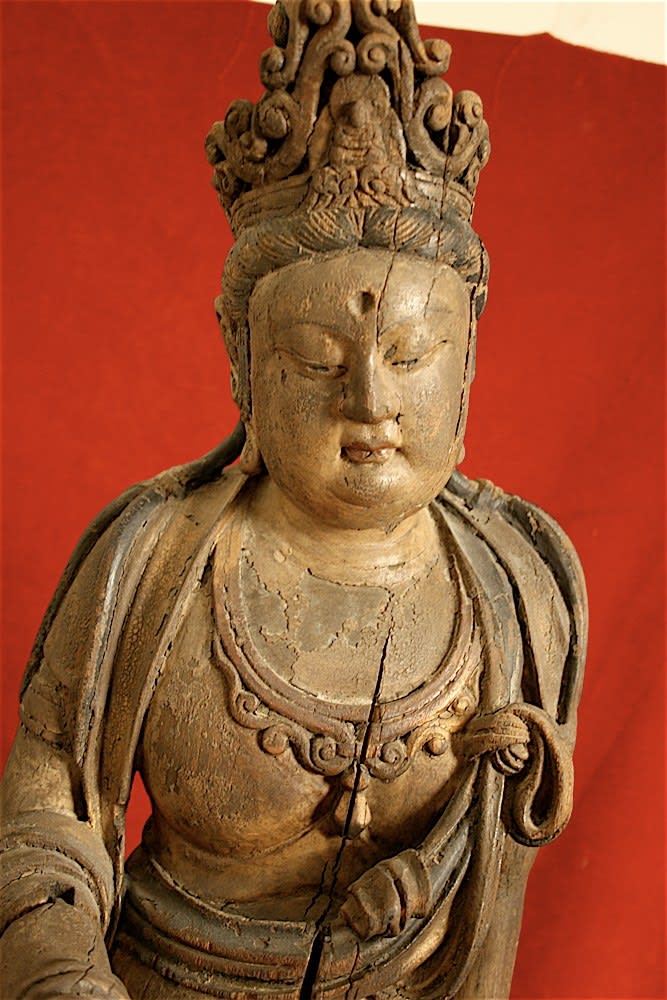 Ming Standing Wooden Bodhisattva, 1369 CE - 1644 CE