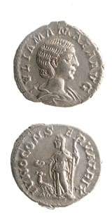 Silver Denarius of Julia Mamaea, 222 CE - 235 CE