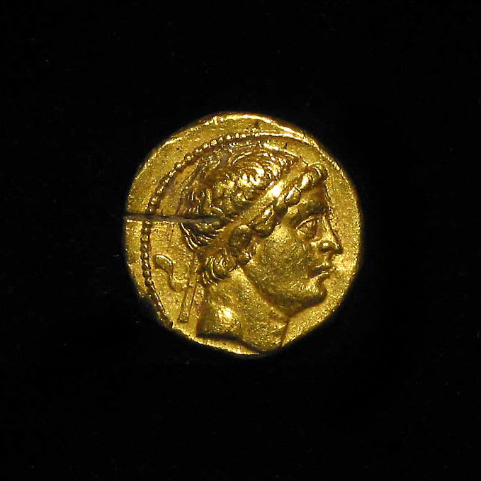 Bactrian Gold Stater of Diodotus I as Satrap under Antiochos II, 255 BCE - 245 CE
