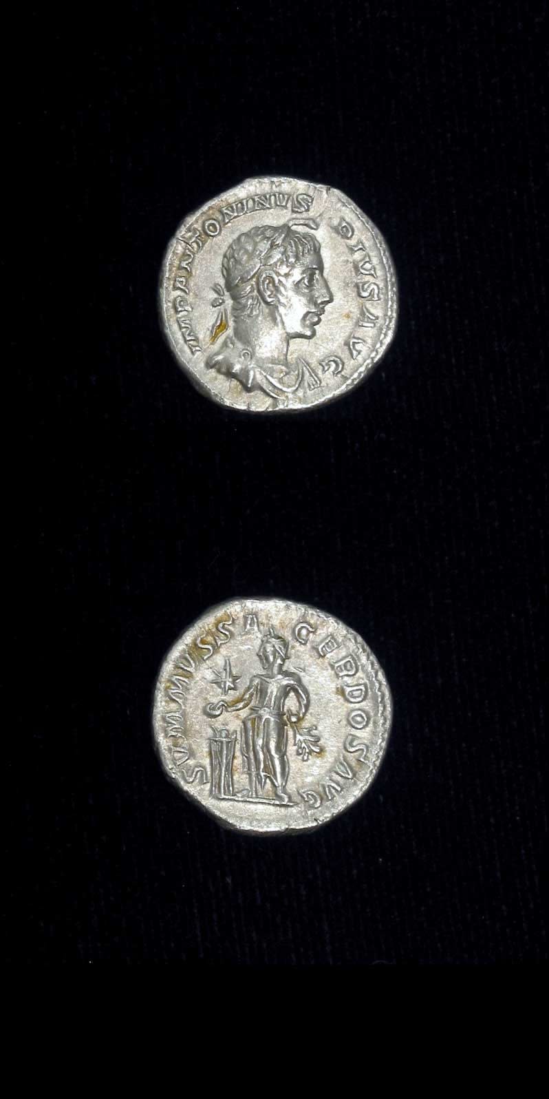 Silver Denarius of Emperor Elagabalus, 220 CE - 222 CE