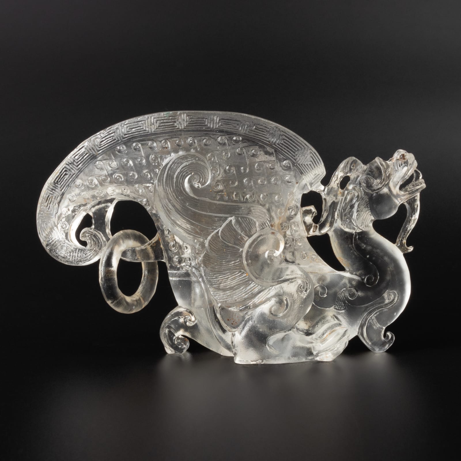 Qing dynasty libation cup in the shape of a dragon , 1644-1912 CE