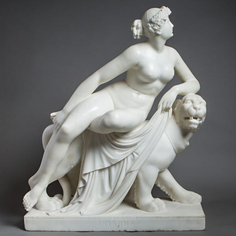Marble Sculpture of Ariadne Seated on a Panther, 19th Century CE