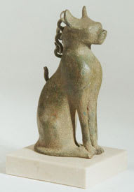 Bronze Sculpture of a Cat, 650 BCE - 30 CE