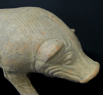 Han Terracotta Boar, 206 BCE - 220 CE