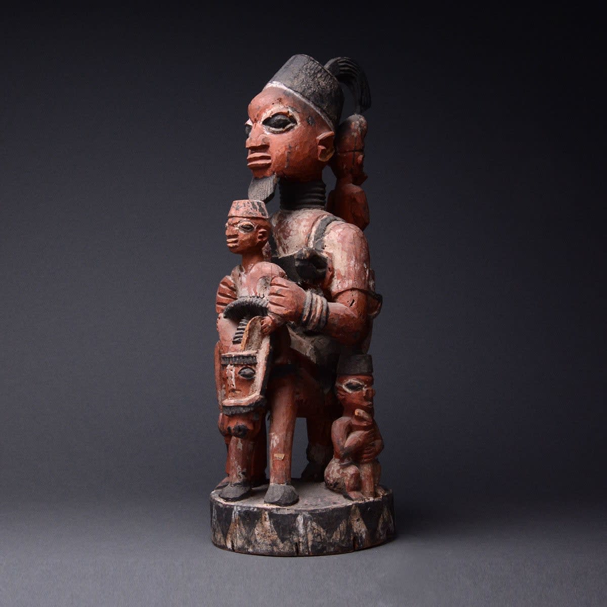 Yoruba Wooden Polychrome Sculpture, 20th Century CE