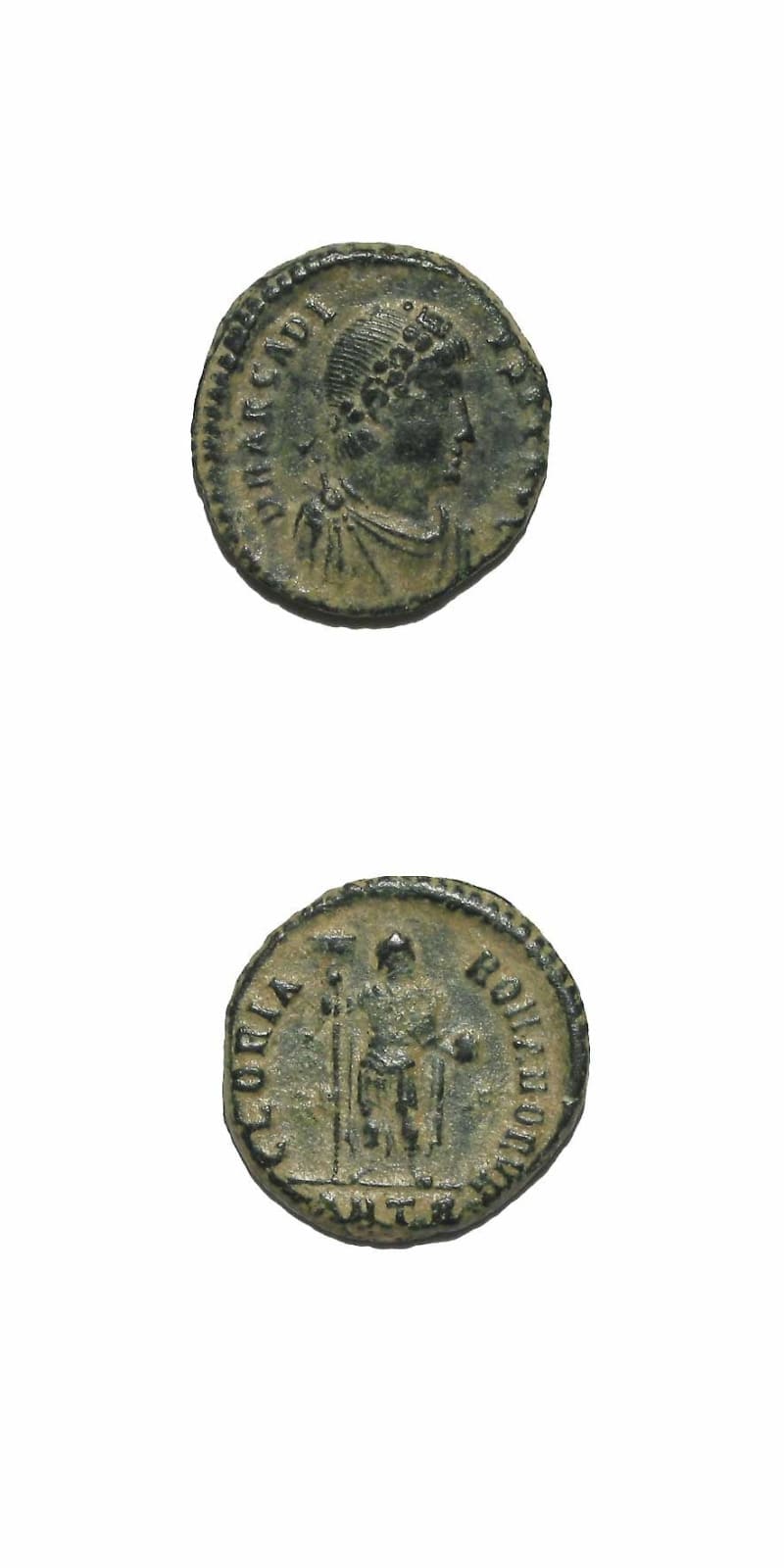 Bronze Coin of Emperor Arcadius, 383 CE - 408 CE