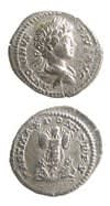 Silver Denarius of Emperor Caracalla, 200 CE - 210 CE