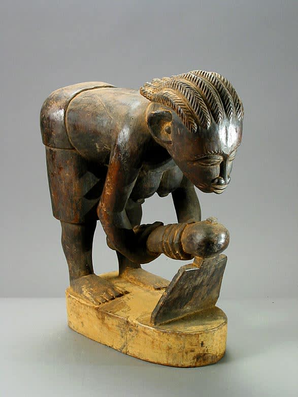 Senufo Wooden Woman with a Hoe, 20th Century CE