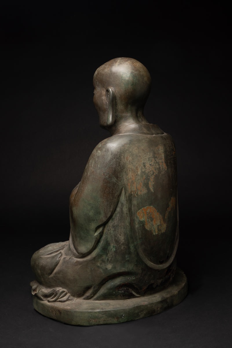 Vietnamese Bronze Seated Arhat, 18th Century CE