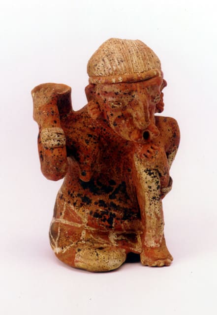 Ixtlán del Rio Style Nayarit Terracotta Sculpture of a Woman Holding a Bowl, 300 BCE - 300 CE