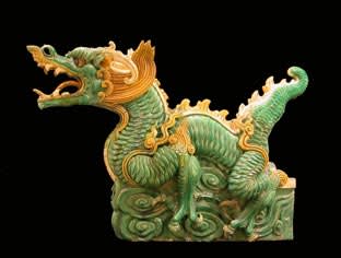 Ming Glazed Terracotta Architectural Sculpture of a Dragon, 1368 CE - 1644 CE