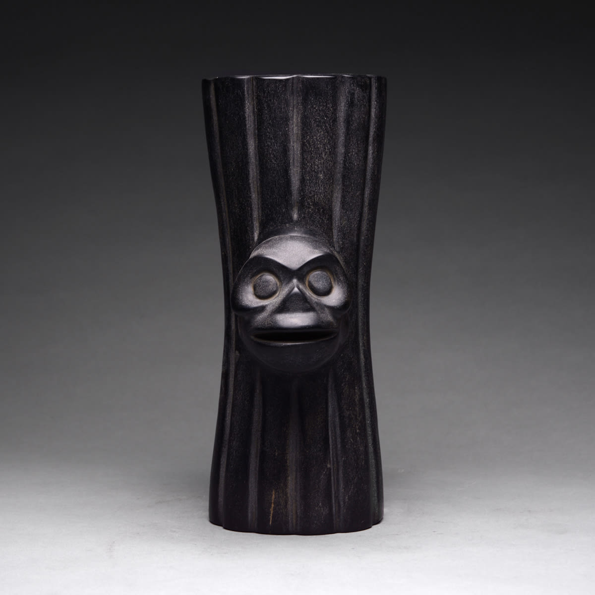 Aztec Obsidian Ceremonial Mortar, 1350 CE - 1550 CE