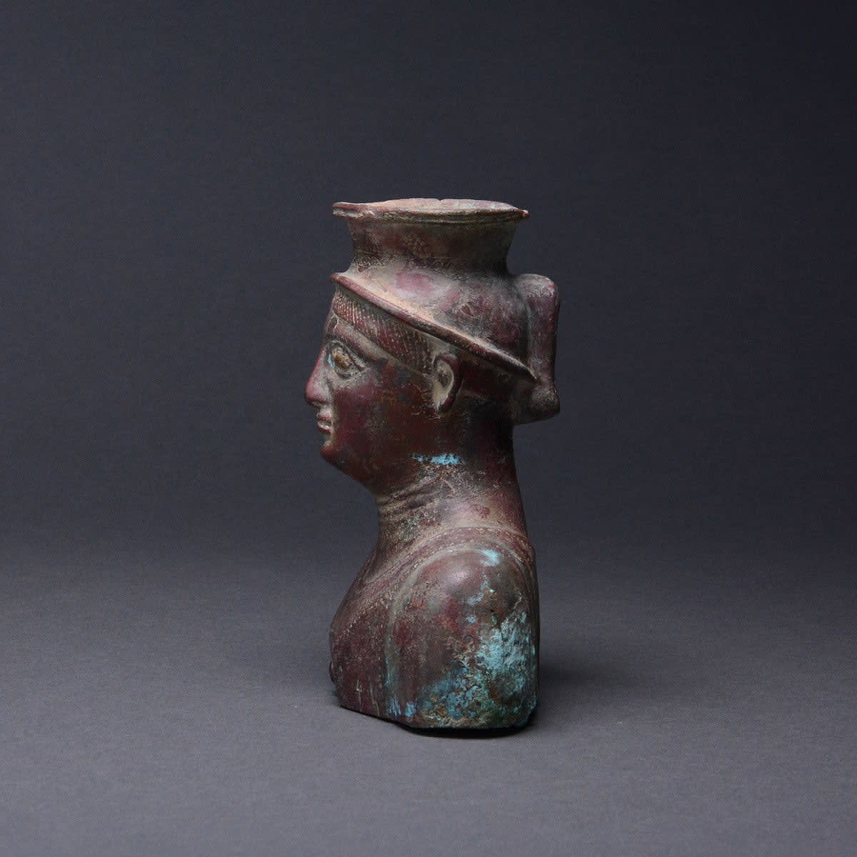 Sabean Bronze Bust of a Man, 300 BCE - 100 BCE