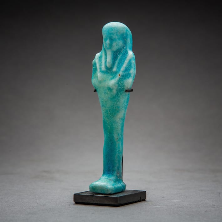 Egyptian Faience Ushabti, 664 BCE - 525 BCE