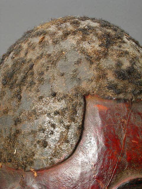 Ekoi Wooden Janiform Mask Covered in Animal Hide, 20th Century CE