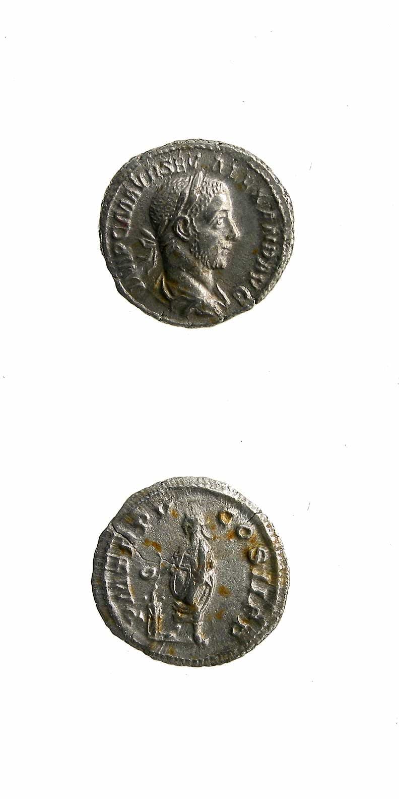 Silver Denarius of Emperor Severus Alexander, 222 CE - 235 CE