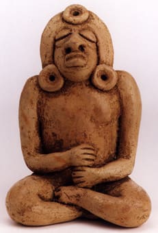Mayan Sculpture of a Seated Man, 6th Century CE - 9th Century CE