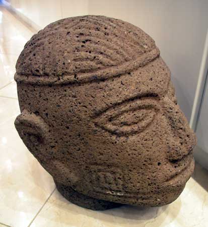 Basalt Trophy Head, 500 CE - 1000 CE