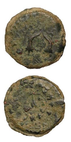 Maccabean Bronze Prutah of King Mattathias Antigonus, 40 BCE - 37 BCE