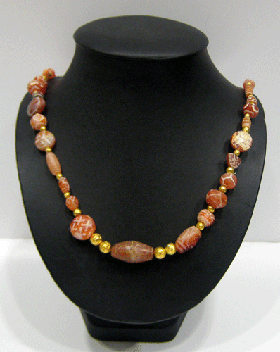Carnelian Bead Necklace, 500 BCE - 500 CE