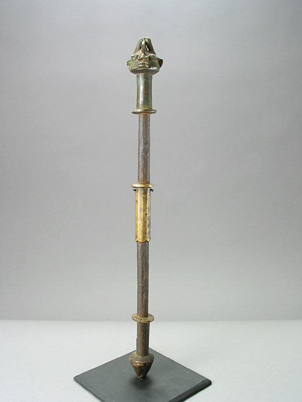 Yoruba Bronze Sango Staff, 19th Century CE - 20th Century CE