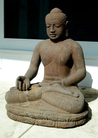 Indonesian Basalt Sculpture of the Buddha, 16th Century CE - 19th Century CE