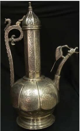 Mughal Incised Silver Jug, 16th Century CE - 19th Century CE