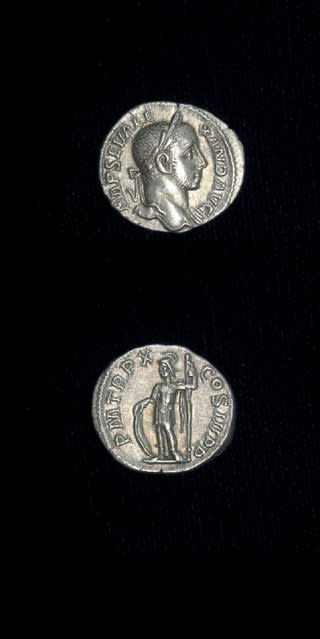 Silver Denarius of Emperor Severus Alexander, 228 CE - 231 CE